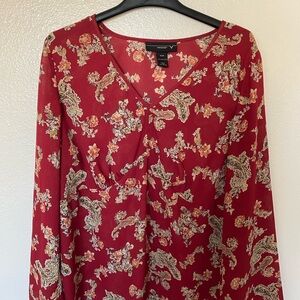 Venezia Floral Red Blouse